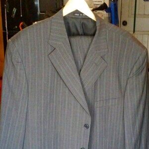 Milano Men’s 50R Two Piece Gray Pin Stripe Suit